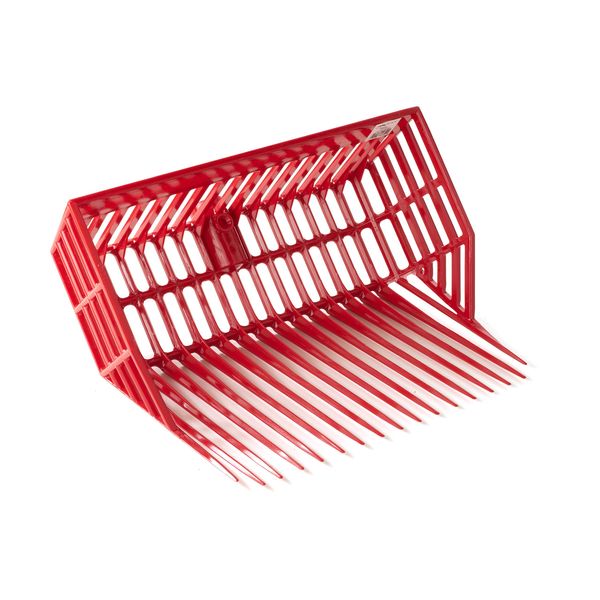 LITTLE GIANT DuraPitch II Pitch Fork Head (Red) Durable Polycarbonate Stable Fork Head with Basket Design (13 in Tines) (Item No. DP201RED)