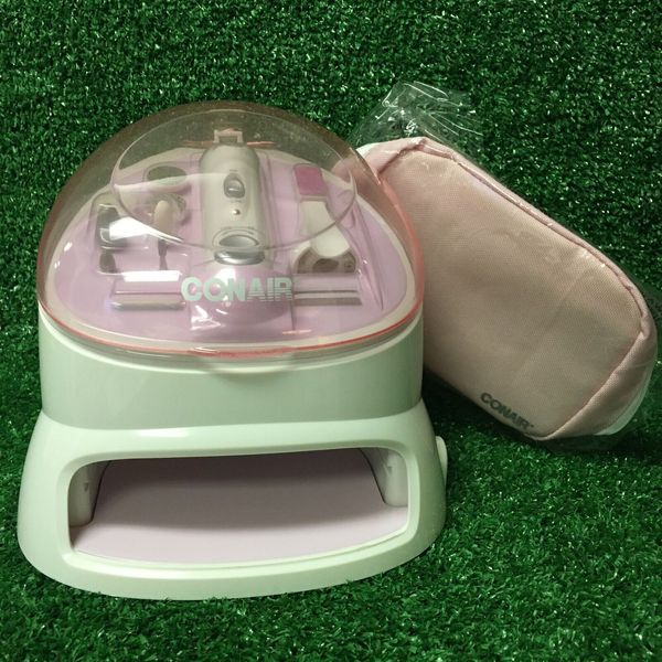 true glow conair All In One Nail Care Center Electric Dryer Manicure Bowl Tools