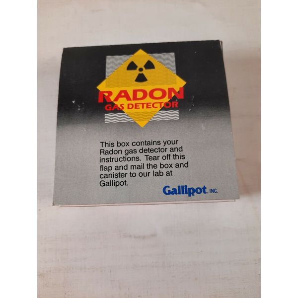 Radon Gas detector Mail-In test  Detector gallipot