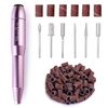 MelodySusie Portable Electric Nail Drill,PC120B Compact Efile Electrical Professional Nail File Kit for Acrylic, Gel Nails, Manicure Pedicure Polishing Shape Tools Design for Home Salon Use, Purple