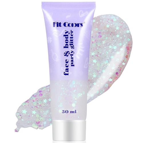 BoloShine Body Glitter Gel, Eyeshadow Cosmetic Make Up Sequins Chunky Glitter Liquid Mermaid Sequins for Women Face Hair Lips Nails Festival Accessories Party Accessories 50 ml (White)