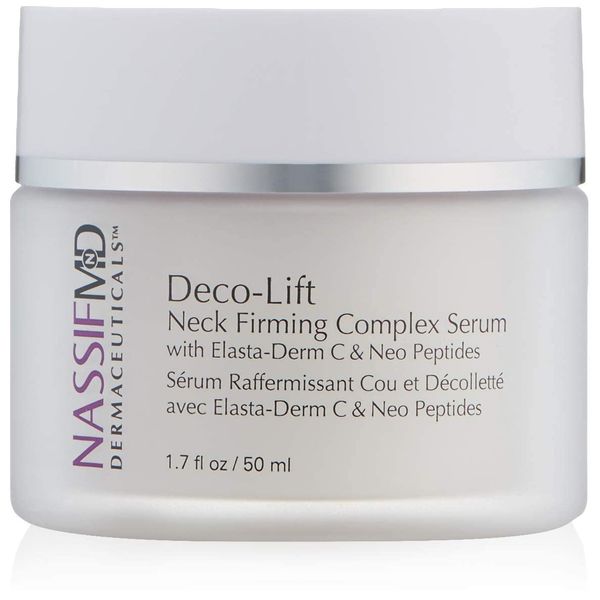 NassifMD Deco-Lift Neck Firming Cream and Tightening Complex Serum, Neck Tightening Cream for Neck Firming, Neck Wrinkle Cream for Saggy Neck, Neck Firming Cream Tightening Sagging Skin