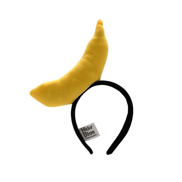 Nicky Bigs Novelties Adult Cosplay Large Yellow Banana Fruit Headband Hat Halloween Food Costume Accessory