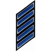 Uniform Service Hash Marks - Royal-White on Black Felt Backing - 5 Hashes