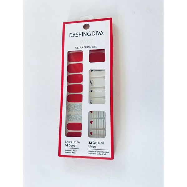 Dashing Diva Gloss Gel Ultra Shine Gel Nail Strips Valentine's Edition Hearthrob