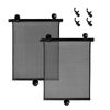 2 Pack Car Side Window Sunshades, UV Sun Protection, Black