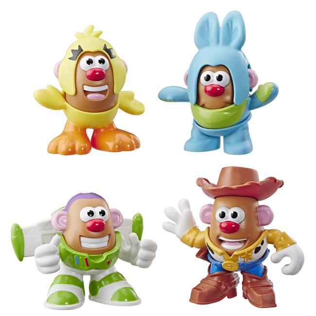 Potato Head Mr Disney/Pixar Toy Story Mini 4 Pack Buzz, Woody, Ducky, Bunny Figures Toy for Kids Ages 2 & Up (E3065)