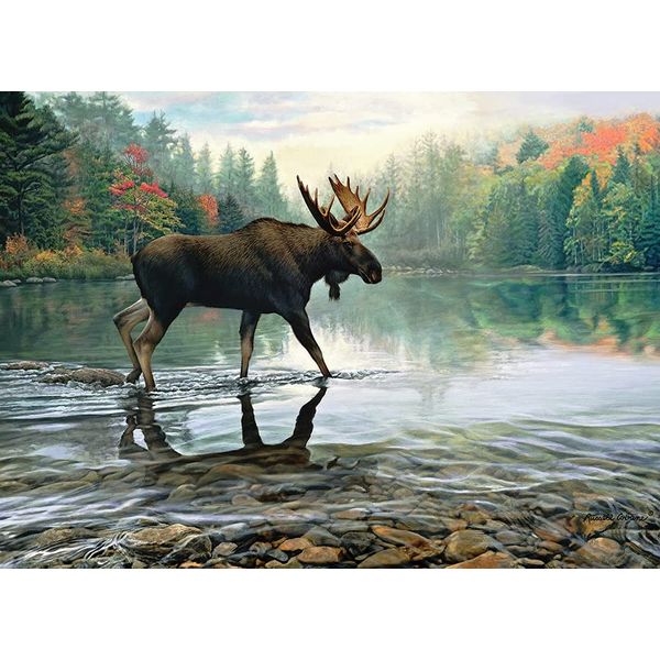 Cobble Hill 1000 Piece Puzzle - Moose Crossing - Sample Poster Included