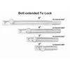 QCAA Solid Brass Surface Bolt, 2", ORB Oil Rubbed Bronze, 2 Pack, Made in Taiwan