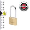 Master Lock 2940EURD Key Padlock with Extra Thick Solid Brass Body with Medium Shackle, Gold, 9,1 x 4 x 1,6 cm