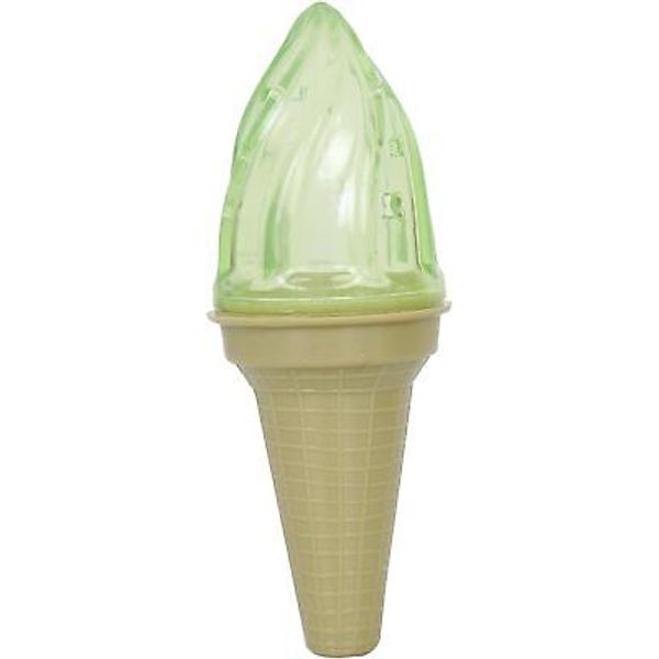 PET LIFE 'Lick & Gnaw' Ice Cream Cone Freezable and Chewable One Size, Green