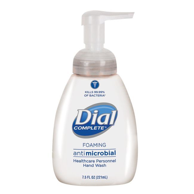 Dial Complete Foaming Antibacterial Healthcare Personnel Hand Wash, 7.5 OZ Pump Bottle (Pack of 12)