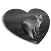 1 x Heart MDF Magnets - Ginger Fox Sunset 36263