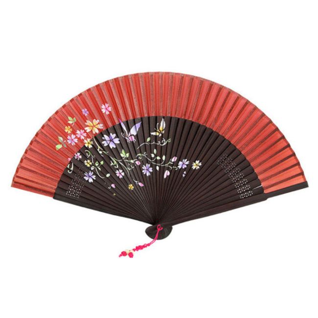 Korean folding fan (Bamboo fan) Butterfly Picture