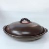 Banko Ware Ceramic Plate with Lid No. 8 Glazed with Lid