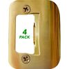 4-Pack Gator Door Latch Restorer - Strike Plate (Bright Brass)