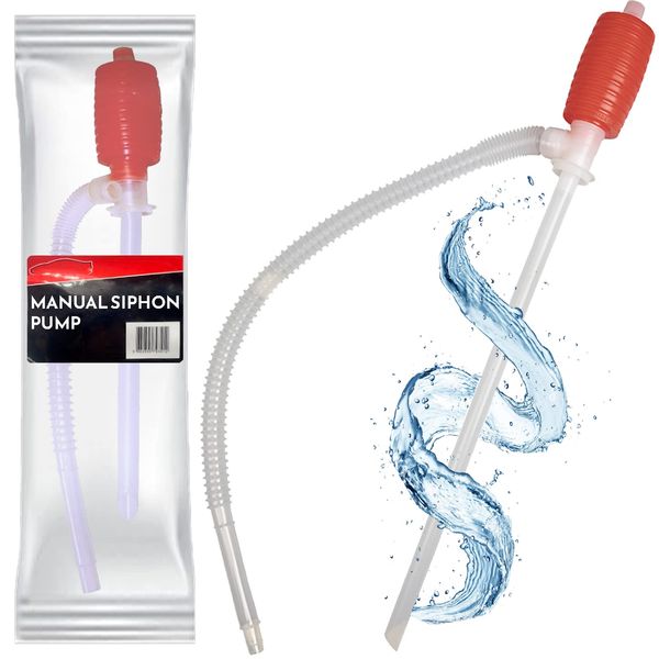 Xtremeauto Manual Syphon Pump Liquid Transfer - Siphon Pump Kit, Transfer Water, Fuel, Petrol, Syphon Pump Kit, Fish Tank Liquid Transfer Pump, Fuel Syphon Pump For Cars, Hand Operated Barrel Pump