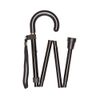 Black Folding Crook Handled Walking Stick