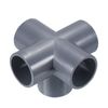 PATIKIL 32mm 5 Way Elbow Pipe Fitting UPVC 1pc Joint Coupling Pipe Adapter for Pipe Connection, Gray