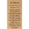 Autom St Patrick Miniature Saints Block, 2 3/4 inches