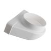 220x55mm- Ø 100mm Flat Rectangular to Round Ducting Adapter - 90° Duct Connector