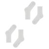 ESPRIT Women's Basic Pure Multipack W So Cotton Plain Socks (Pack of 2), White 2000