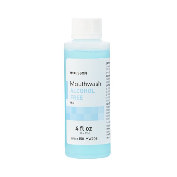 McKesson Mouthwash, Alcohol-Free, Mint Flavor, 4 oz, 1 Count