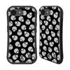 Head Case Designs Black Background Skulls Patterns Hybrid Case Compatible With Apple iPhone 16e