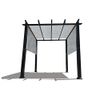 Universal Pergola Replacement Canopy Shade Cover with Breathable HDPE Fabric & Rod Pockets for 10 x 10 FT Pergola, Canopy Size: 192'' L x 106'' W (Light Grey)