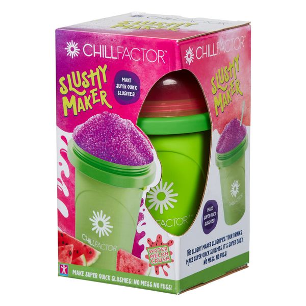 ChillFactor 07952 Watermelon Crush-Reusable, Homemade Squeeze Cup slushy Maker Kitchen Toys, Pink