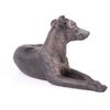 Greyhound Dog Painted Bronze Resin Sculpture