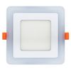 9w Square LED Ceiling Light Recessed Panel Dual Colour Cool White Green