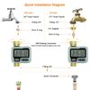 Johgee Irrigation Computer with Brass Inlet and Outlet, Water Timer Garden Timer Watering with Rain Delay, Automatic/Manual Irrigation Control, Programmable