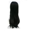 black hair wig long straight bangs