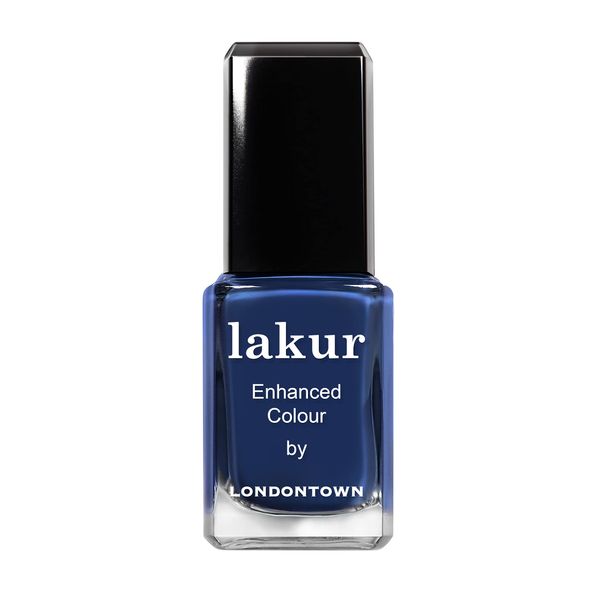 Londontown Vintage Denim Blue Glossy Nail Polish, Under the Stars lakur, Vegan Chip-Resistant Long-Lasting Nail Lacquer, 40fl oz