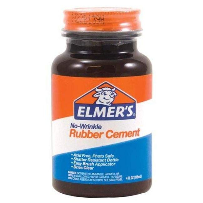 Elmers No-Wrinkle Rubber Cement With Brush (904)