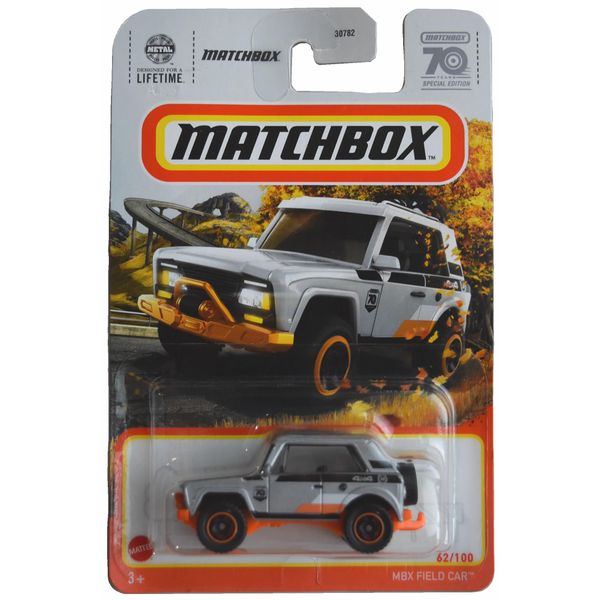 Matchbox MBX Field Car, Silver/Orange 62/100