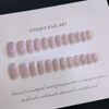 24 Pieces Nail Tips Purple Flash False Nails Cats Eye Nails