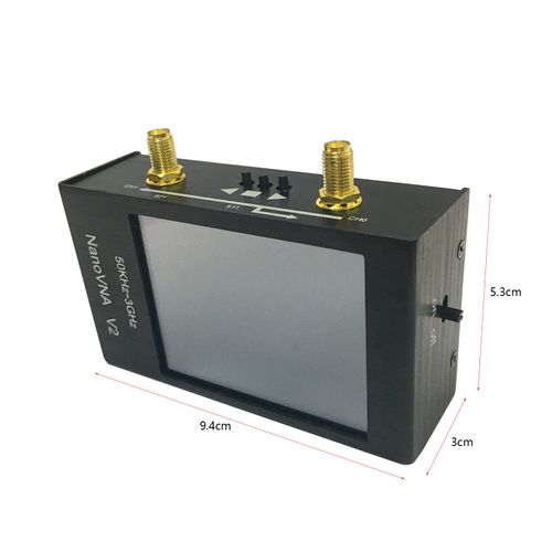 NanoVNA V2 2.8’’ 3G SAA2 Vector Network Analyzer 10KHz~3GHz Shortwave HF VHF UHF Measure Antenna Duplexer Filter Aluminum Shell Baterry VSWR Phase Delay (vna 3g 2.8)