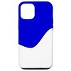 iPhone 12/12 Pro GEOMETRIC TWO TONE WAVE PATTERN MEDIUM BLUE AND WHITE Case