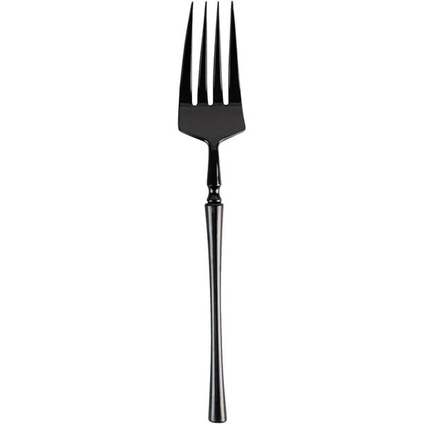 Disposable Heavy Weight Black Plastic Salad Fork 64pcs