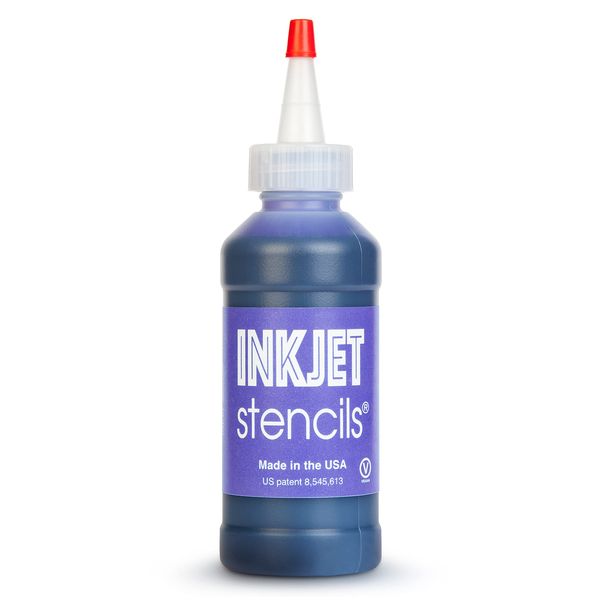 Ink Jet Refill Stencil Ink Compatible for Stencils Printer Ink (Violet, 4-Oz Bottle)