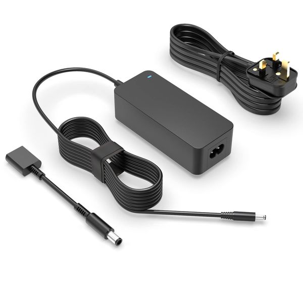 Charger Fit for Dell Laptop Charger, 65W, 45W, Compact Design, Fit for All Round Connectors (CE Safety Certified)