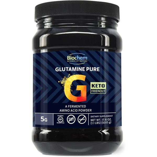 Biochem Glutamine Pure Powder 5g per Serving, 17.6 oz.