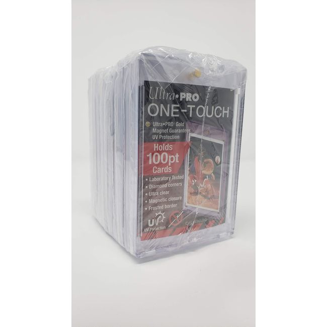 10 Ultra Pro 100pt Magnetic Card Holder Cases - Holds Thick Baseball, Football, Hockey Cards