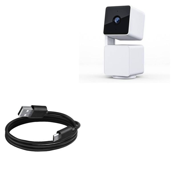 BoxWave Cable Compatible with Wyze Cam Pan v3 - DirectSync Cable, Durable Charge and Sync
