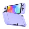 RHOTALL Protective Case Compatible with Nintendo Switch OLED, Dockable Shell for Switch OLED Console and Joycon Controller, Cute Accessory for Switch OLED with Comfortable Grip Design - Purple