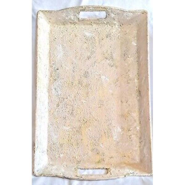 Old World Style Serving Tray With Handles  Stone Look And Feel Home Deco