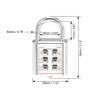 sourcing map 6-Digit Combination Padlock Push Button Lock for Locker Cabinet Silver Tone (3 Digit Code)