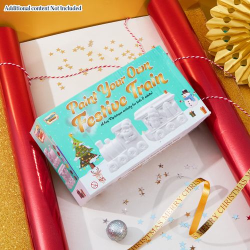 KreativeKraft Kids Paint Your Own Christmas Decorations Set - Arts and Crafts for Kids - Family DIY Craft Kit - Santa, Elf, Reindeer Painting Set (Set of 2)